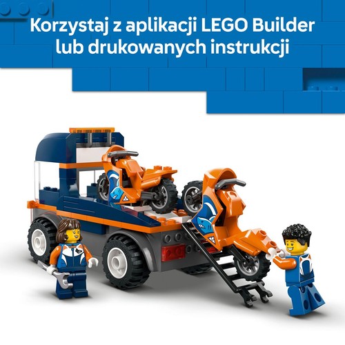 City Laweta dla motocykli 60491, zabawka z dwiema minifigurkami LEGO 1 sztuka
