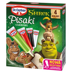 Pisaki cukrowe Shrek 4 kolory Dr.Oetker 4 x 17 g