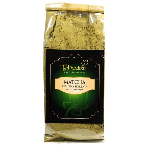 Matcha, zielona herbata sproszkowana Taheebo Esencja Natury 100 g