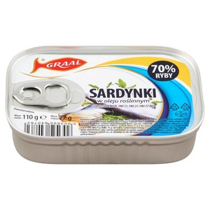Sardynki w oleju roślinnym Graal 110 g