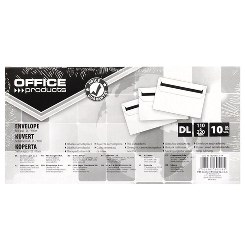 Koperta OP DL-SK 110x220 75g Office Products 10 sztuk