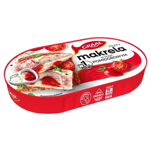 Filety z makreli w sosie pomidorowym GRAAL 170 g