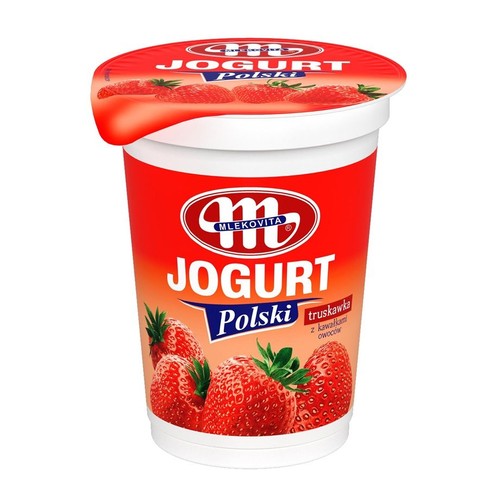 Jogurt Polski truskawka Mlekovita 350 g