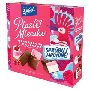 Ptasie mleczko mascarpone z malinami  E.Wedel 340 g