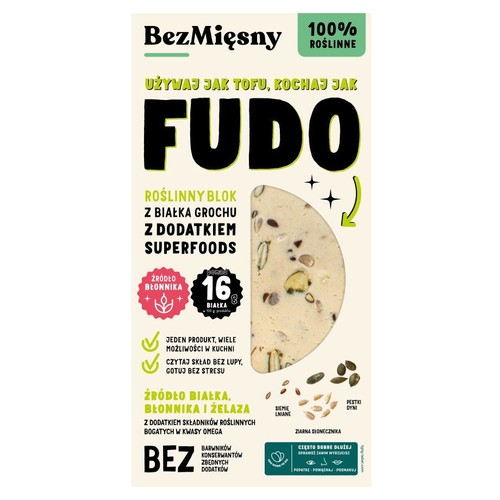 Roślinny blok Fudo z białka grochu BezMięsny 180 g