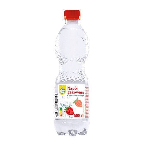 Napój gazowany o smaku truskawkowym  Auchan 500 ml