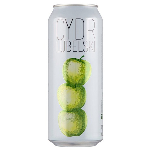 Cydr jabłkowy półmusujący pasteryzowany alk. 4.5% obj. Cydr Lubelski 500 ml