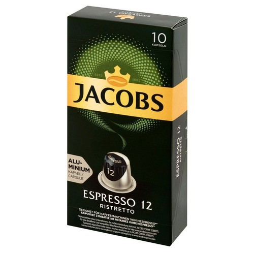 Kawa mielona w kapsułkach espresso ristretto  Jacobs 10 kapsułek