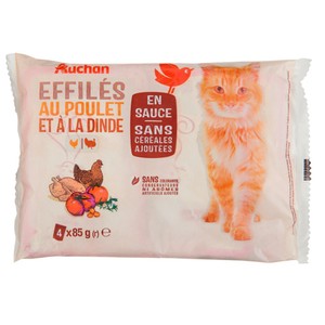 Karma mokra dla kotów mix smaków Auchan 4 x 85 g