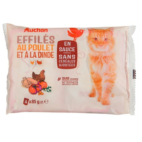Karma mokra dla kotów mix smaków Auchan 4 x 85 g