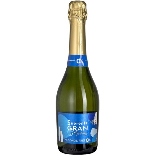 Wino bezalkoholowe hiszpańskie białe słodkie musujące alk. 0,0% obj. Suerente Gran Seleccion 750 ml