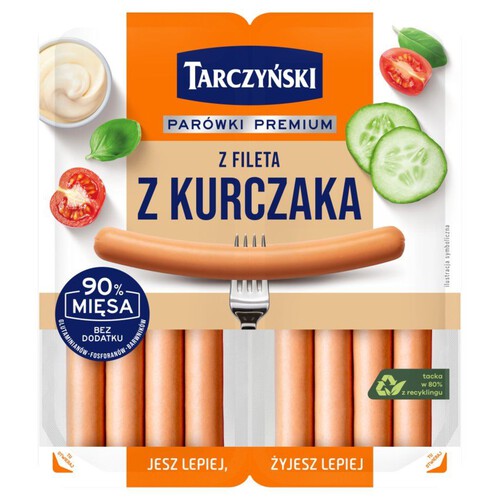 Parówki z fileta z kurczaka bez glutenu Tarczyński 180 g