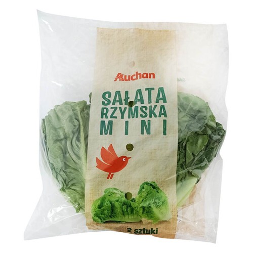 Sałata rzymska mini Warzywa Auchan 2 sztuki