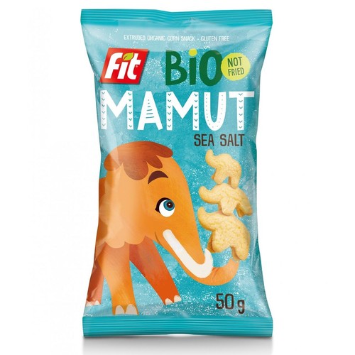 BIO Chrupki kukurydziane z solą morską Mamut 50 g