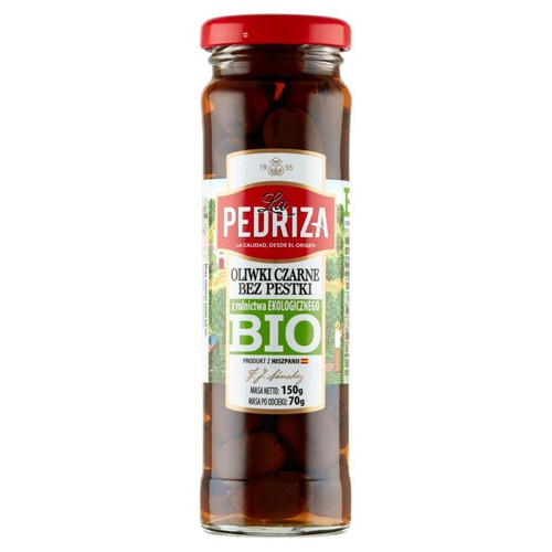 BIO Oliwki czarne bez pestki La Pedriza 150 g