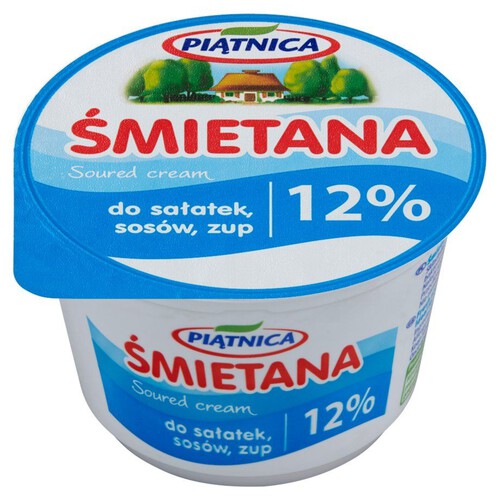 Śmietana 12% do sałatek, zup i sosów Piątnica 200 g