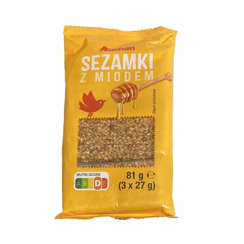 Sezamki z miodem                Auchan 3 x 27 g