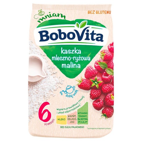 Kaszka mleczno-ryżowa malina po 6. miesiącu BoboVita 230 g