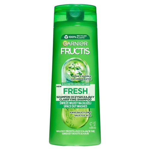 Fructis Fresh Szampon wzmacniający do włosów szybko przetłuszczających Garnier 400 ml