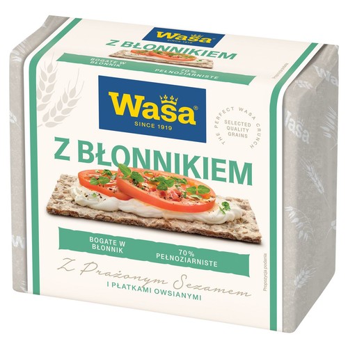 Pieczywo z pełnoziarnistej mąki żytniej bogate w błonnik Wasa 230 g