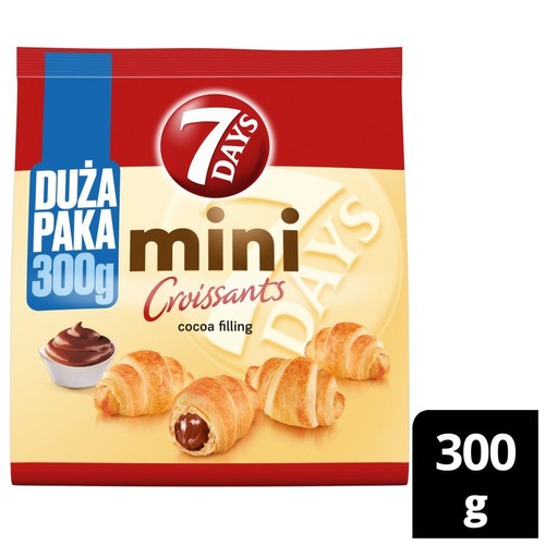 Mini croissants z nadzieniem kakaowym  7 Days 300 g