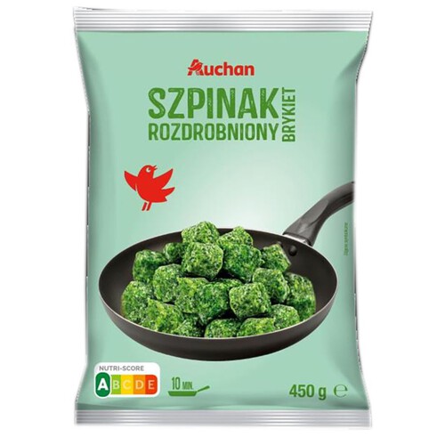 Szpinak rozdrobniony brykiet Auchan 450 g