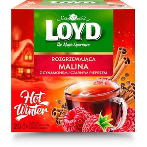 Herbata  rozgrzewająca malina z cynamonem i czarnym pieprzem Loyd 20 torebek