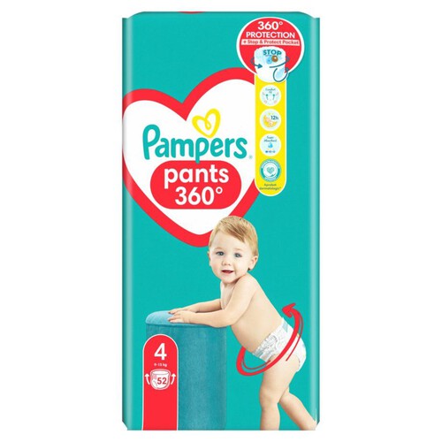 Pieluchomajtki 4 9-15 kg Pampers 52 sztuki