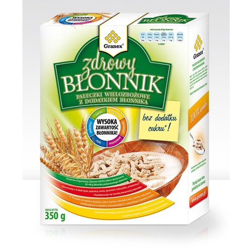 Pałeczki wielozbożowe z dodatkiem błonnika Granex 350 g