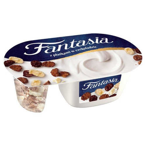 Fantasia Jogurt kremowy z płatkami w czekoladzie Danone 102 g