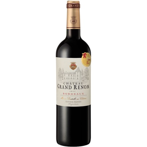Wino czerwone wytrawne Bordeaux alk. 13% obj. Chateau Grand Renom 750 ml