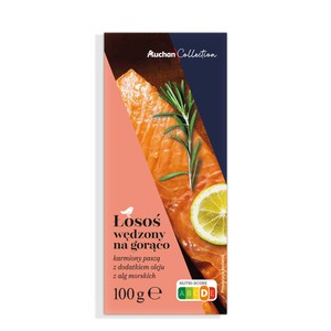Łosoś wędzony na gorąco    Auchan Collection  100 g