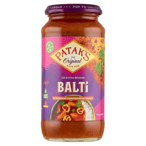 Sos pomidorowy Balti z papryką i kolendrą Patak's 450 g