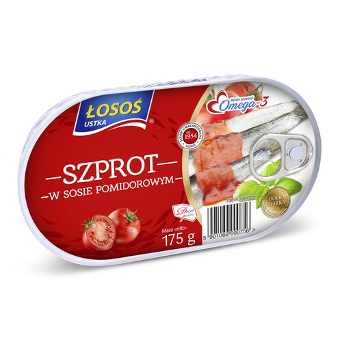 Szprot w sosie pomidorowym konserwa Łosoś Ustka 175 g