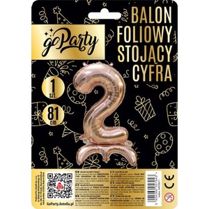 Balon foliowy stojący cyfra 2  GoParty 1 sztuka