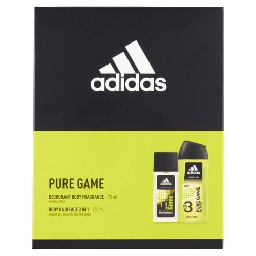 Zestaw Pure Game dezodorant i żel pod prysznic 3 w 1 Adidas 250 x 75 ml