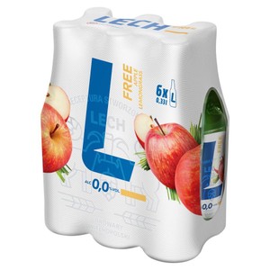 Piwo bezalkoholowe Free Lemongrass o smaku jabłka i trawy cytrynowej alk. 0,0% obj. Lech 6 x 330 ml