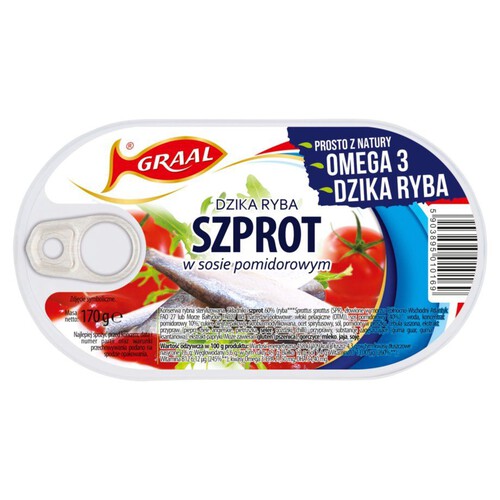 Konserwa rybna szprot w sosie pomidorowym GRAAL 170 g