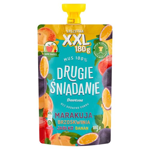 Drugie Śniadanie Mus brzoskwinia/jabłko/banan  Dawtona 180 g