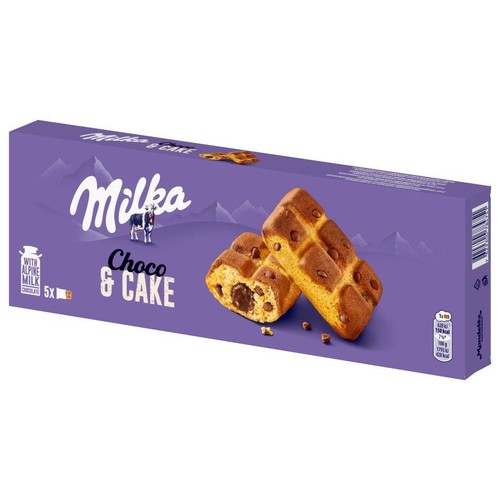 Ciastka biszkoptowe z kawałkami mlecznej czekolady Milka 5 x 35 g