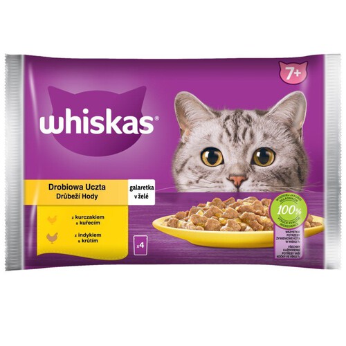 Senior karma mokra mix drobiowy dla kota Whiskas 4 x 85 g