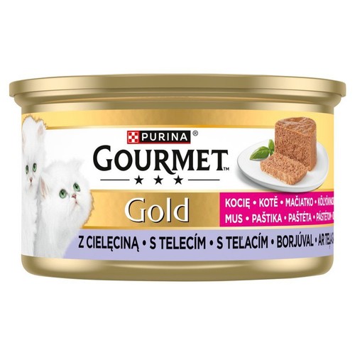 Karma mokra dla kotów mus z cielęciną Gourmet 85 g