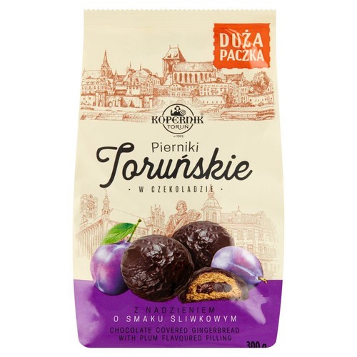 Pierniki toruńskie w czekoladzie o smaku śliwkowym Kopernik 300 g