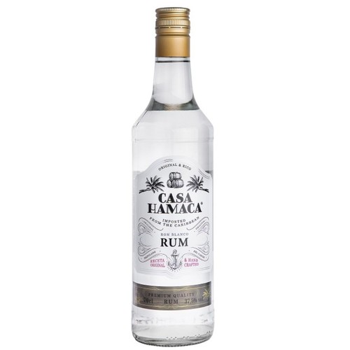 Butelka białego rumu Casa Hamaca, 700 ml, 37.5% alkoholu. Importowany z Karaibów.