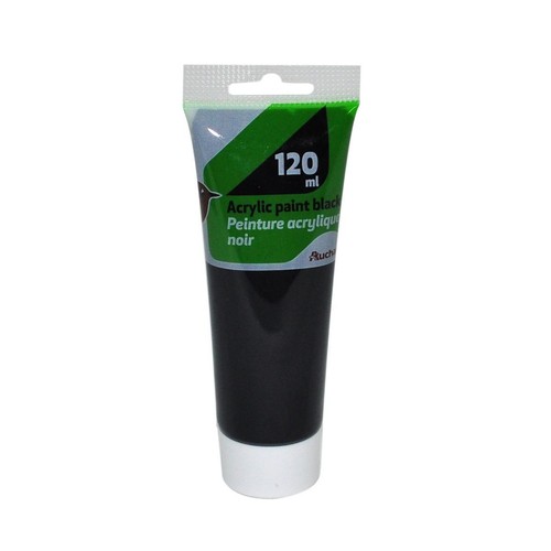 Farba akrylowa czarna 120ml Auchan 1 sztuka