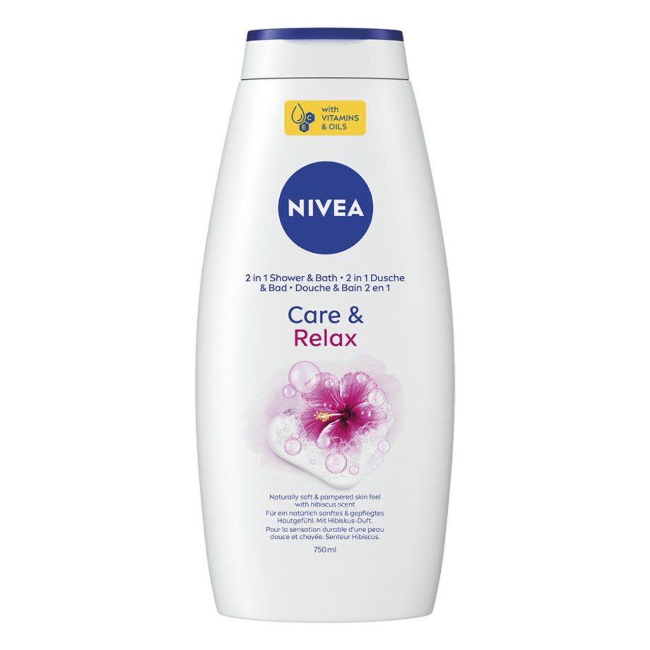 Płyn do kąpieli i żel pod prysznic Care Relax NIVEA 750 ml