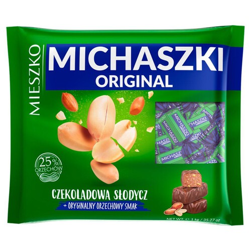 Cukierki Michaszki z orzeszkami arachidowymi w czekoladzie Mieszko 1 kg