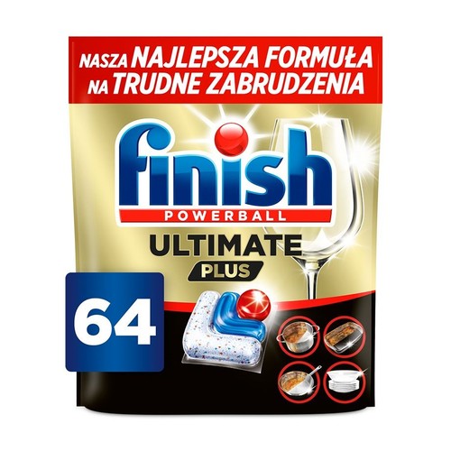 Kapsułki do zmywarki Ultimate Plus Finish 64 kapsułki