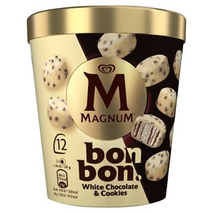 bon bon. Czekoladki lodowe white chocolate & cookies Magnum 204 ml