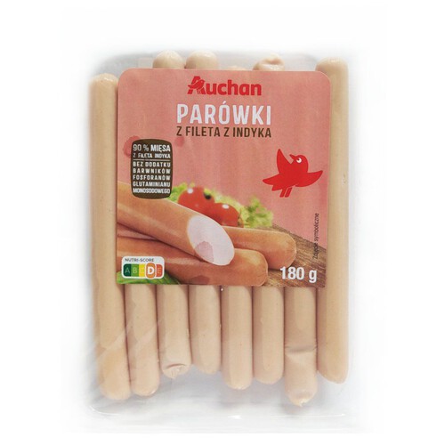 Parówki z fileta z indyka Auchan 180 g